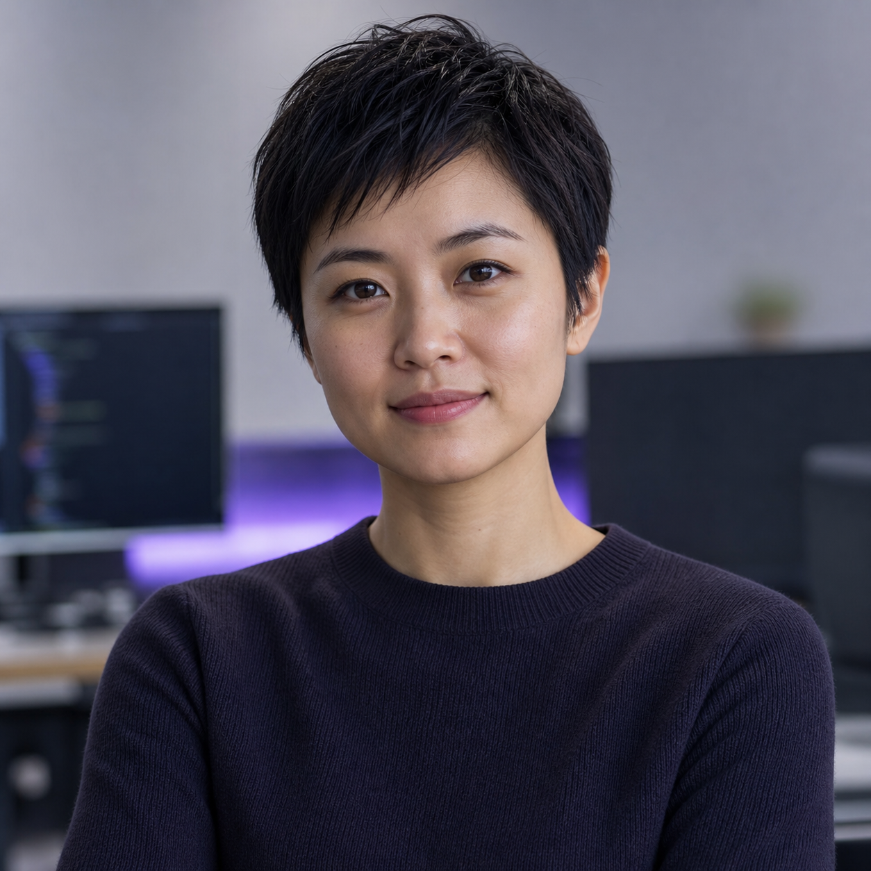 Portrait of Sarah Chen, Head of Security