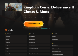 截图20250321134137 Kingdom Come: Deliverance II Cheats & Mods