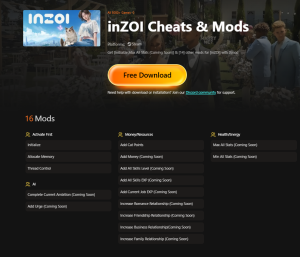 截图20250328174331 inZOI Cheats & Mods