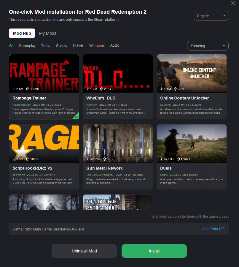 Red Dead Redemption 2 mods