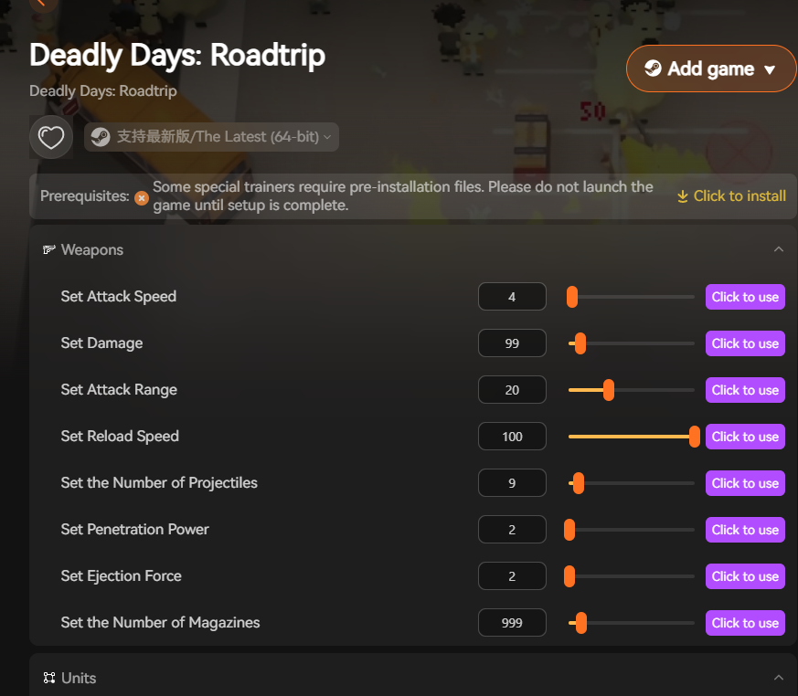 deadly days cheats