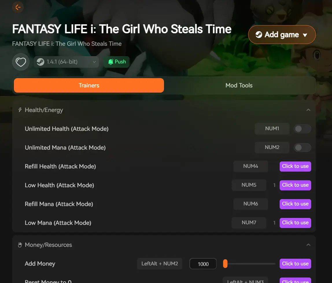 FANTASY LIFE i The Girl Who Steals Time mods