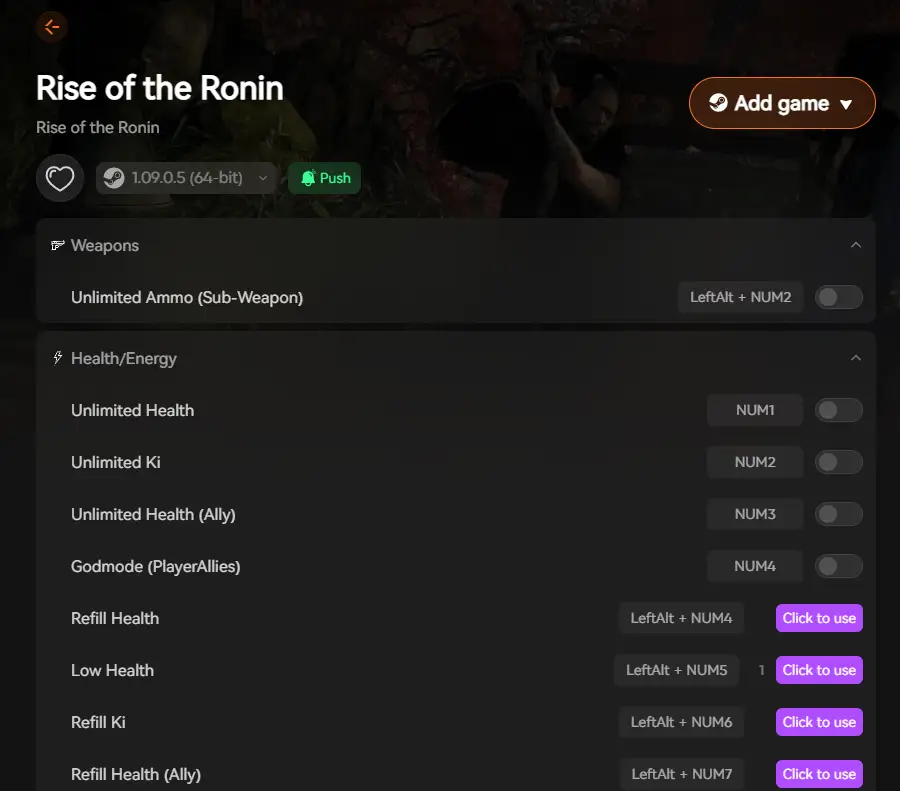 Rise of the Ronin mods