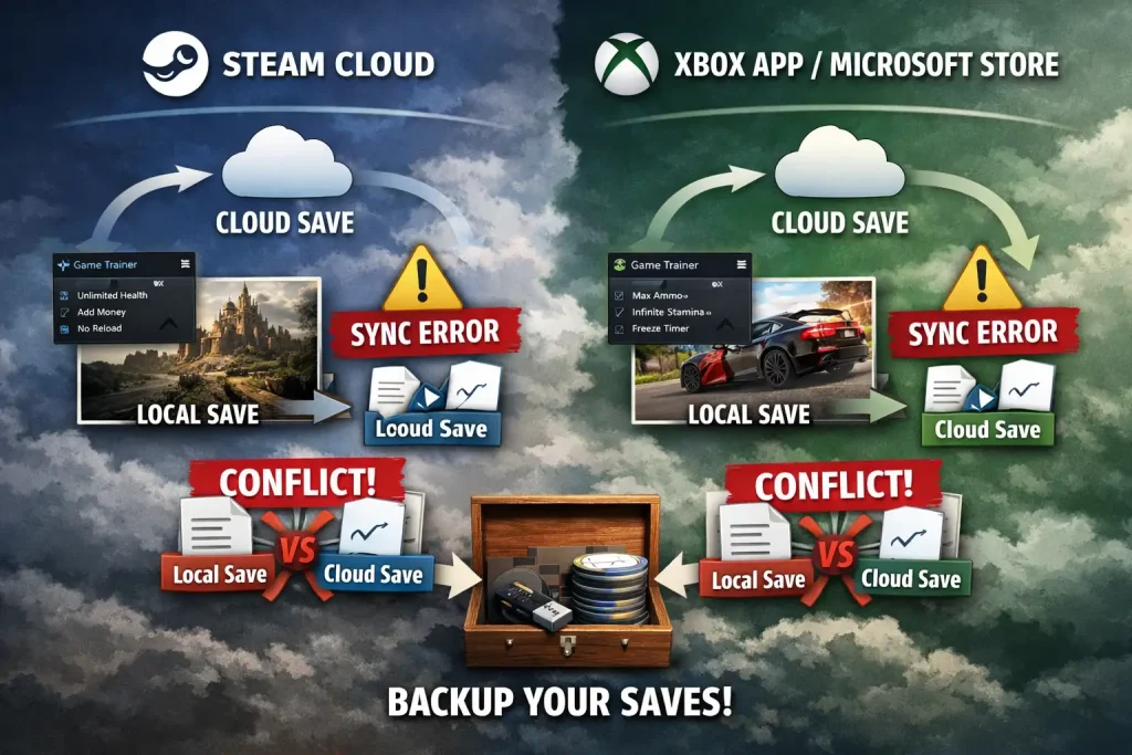 Are Game Trainers safe for cloud saves