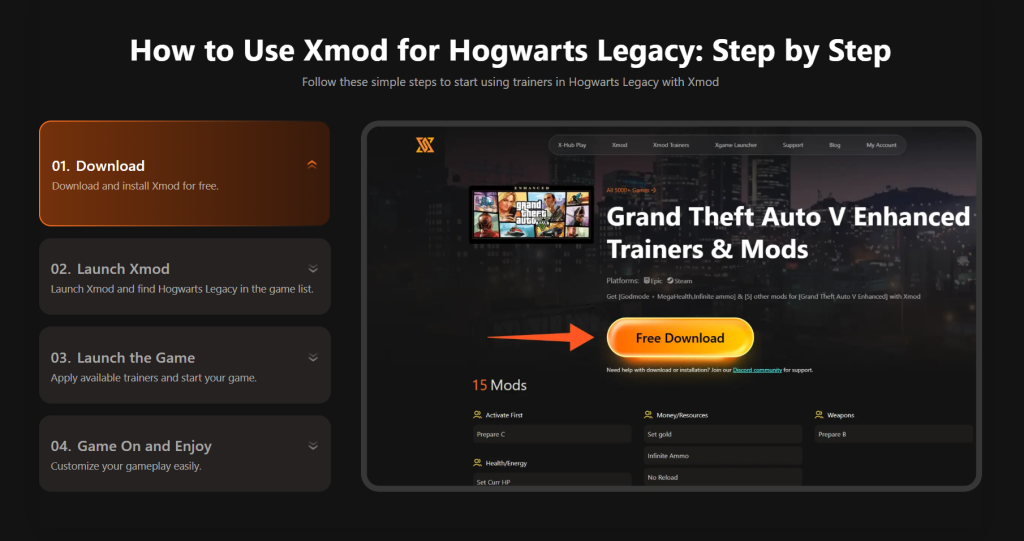 How to Use Xmod for Hogwarts Legacy Step by Step