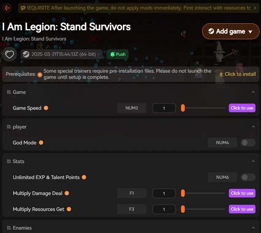 I Am Legion: Stand Survivors mods