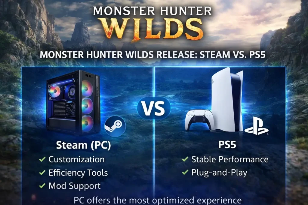 Monster Hunter Wilds Release Steam PS5