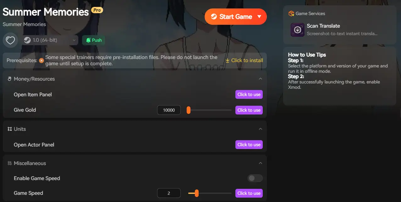 Summer Memories mods