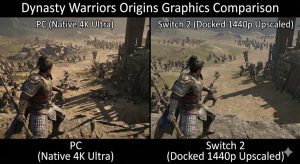Dynasty Warriors Origins Graphics Comparison（Switch 2 vs PC ）