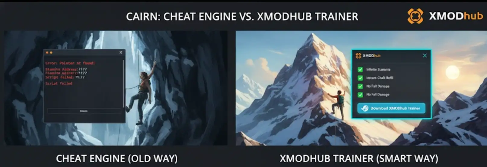 Cairn: Cheat Engine Table vs. XMODhub Trainer (Best Free Alternative)