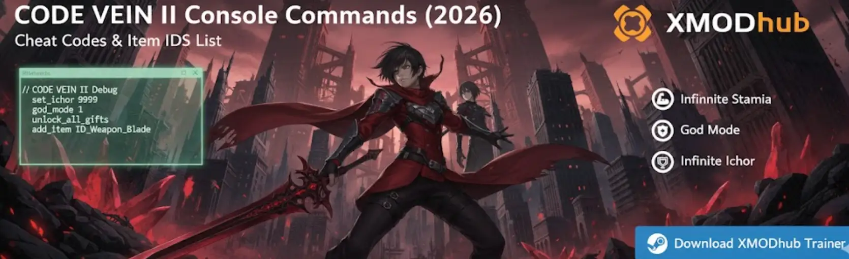 CODE VEIN II Console Commands (2026): Cheat Codes & Item IDs List