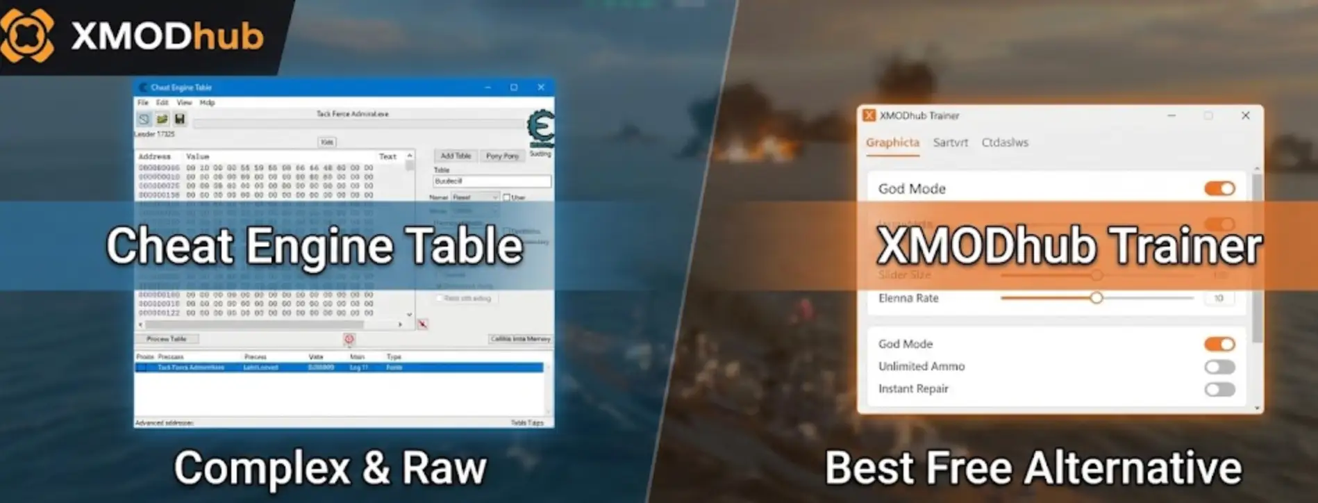 Task Force Admiral – Vol.1: Cheat Engine Table vs. XMODhub Trainer (Best Free Alternative)