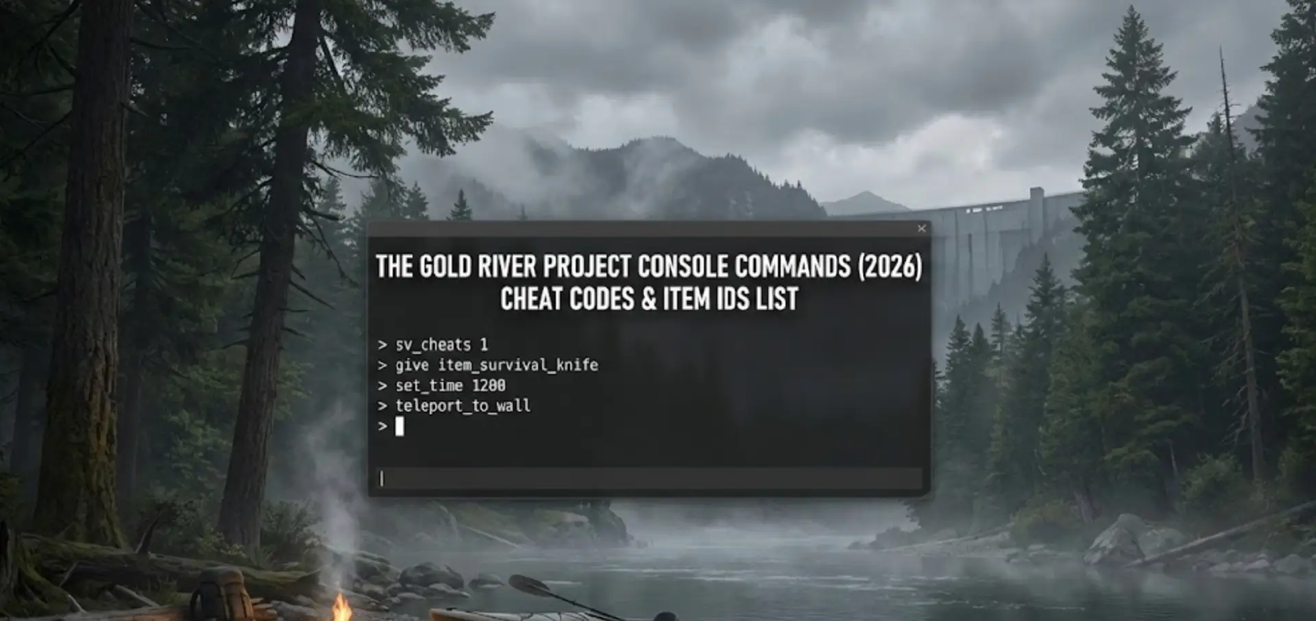 The Gold River Project Console Commands (2026): Cheat Codes & Item IDs List