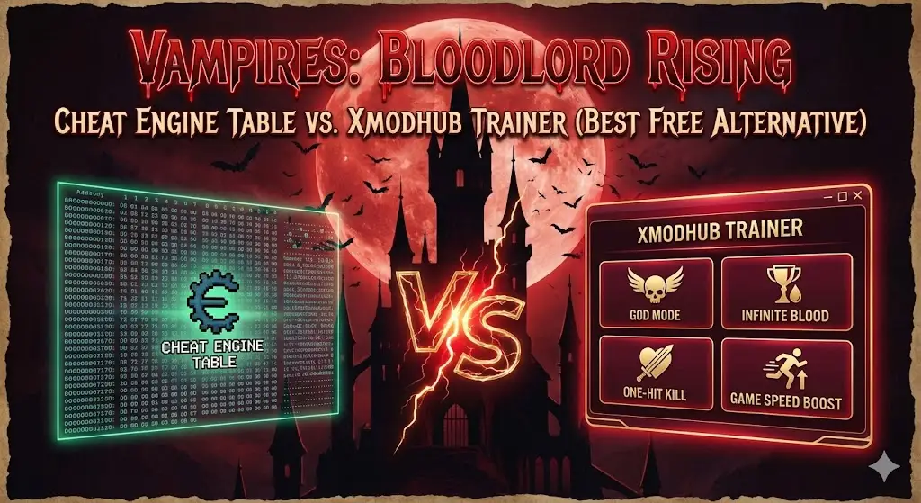 Vampires: Bloodlord Rising Cheat Engine Table vs. XMODhub Trainer: Best Free Alternative (2026)