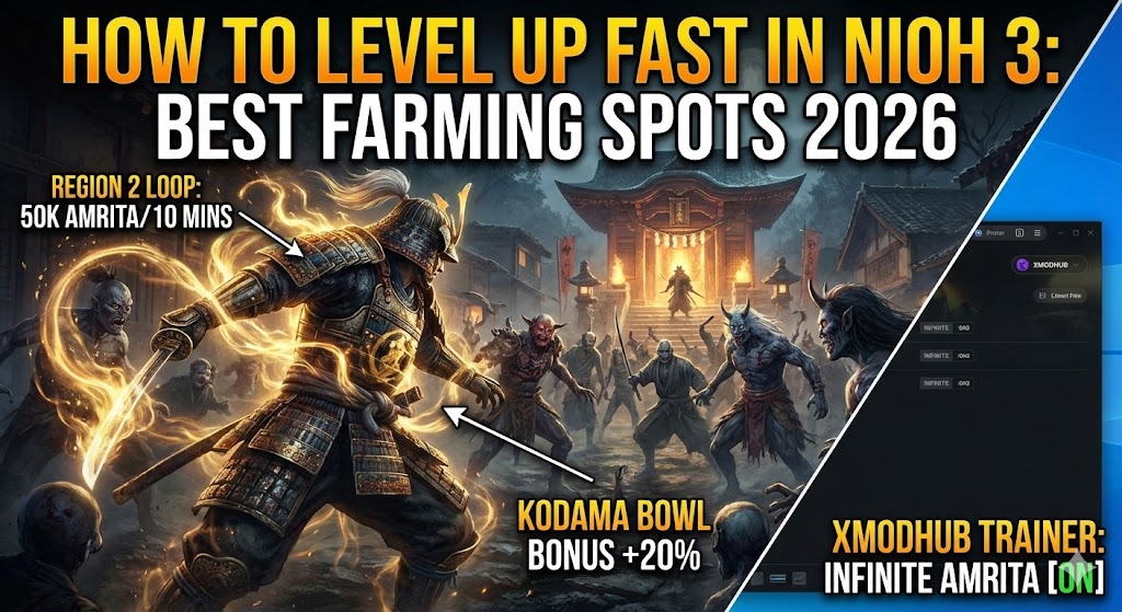 Как быстро прокачаться в Nioh 3: лучшие места для фарма (2026)