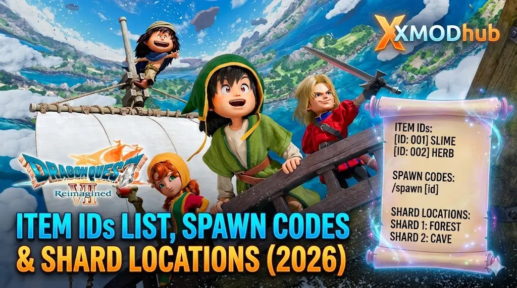 Dragon Quest VII Reimagined Item IDs List, Spawn Codes & Shard Locations (2026)