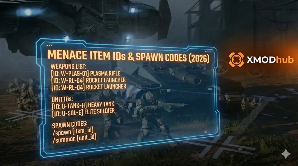 MENACE Item IDs List & Console Spawn Codes (Complete Guide)