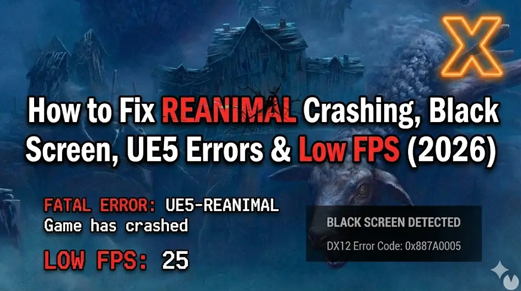 How to Fix REANIMAL Crashing, Black Screen, UE5 Errors & Low FPS (2026)