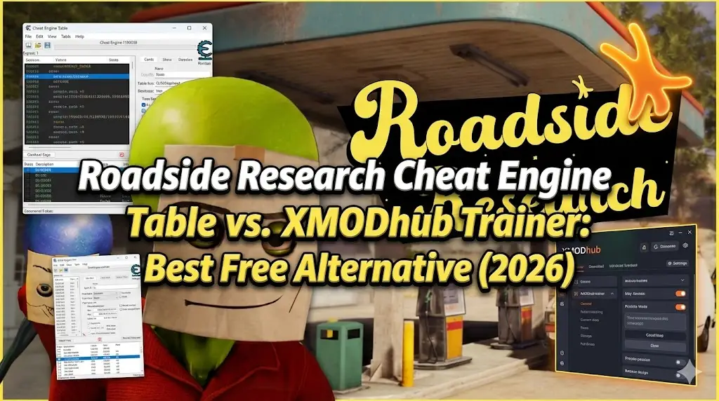 Roadside Research Cheat Engine Table vs. XMODhub Trainer: Best Free Alternative (2026)