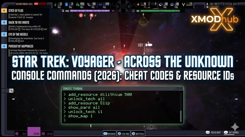 Star Trek: Voyager – Across the Unknown Console Commands (2026): Cheat Codes & Resource IDs