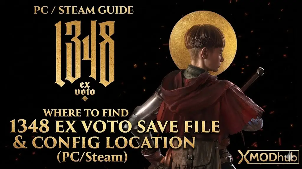 1348 Ex Voto save file and config location guide.