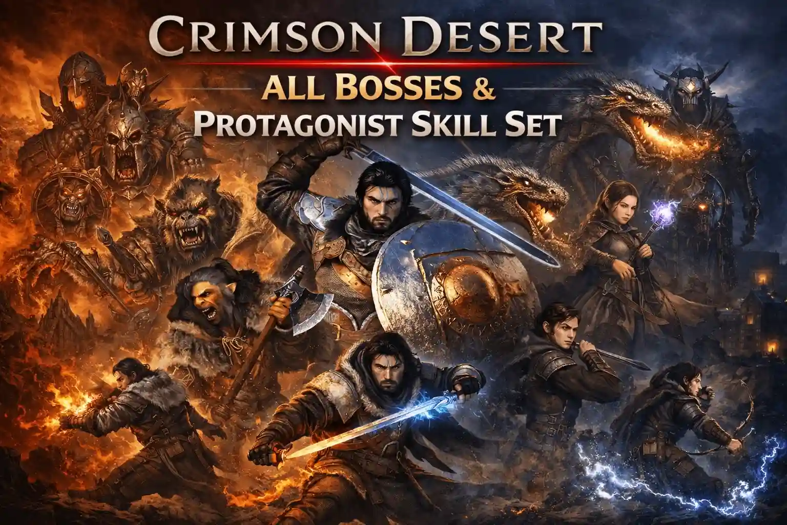 Complete Crimson Desert All Bosses and Protagonist Skill Set