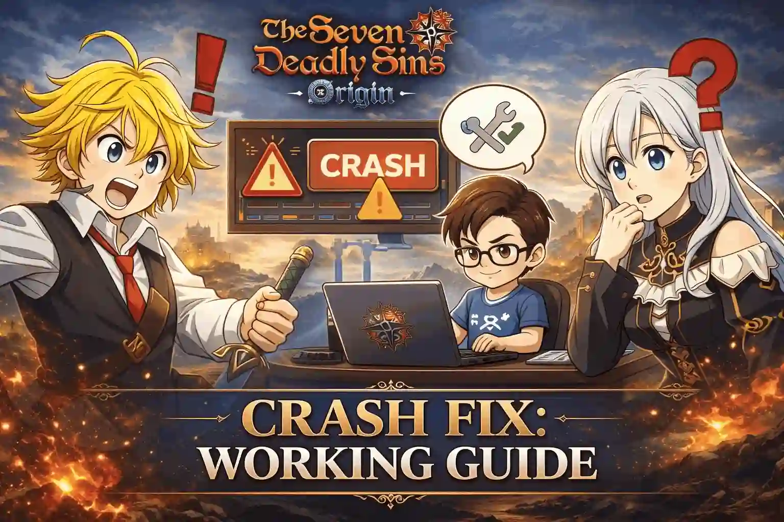 The Seven Deadly Sins: Origin Crash Fix: Working Guide