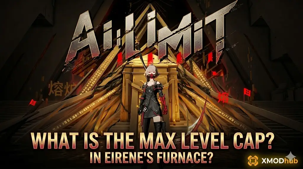 AI Limit Max Level Cap header featuring the main character and XMODhub logo.