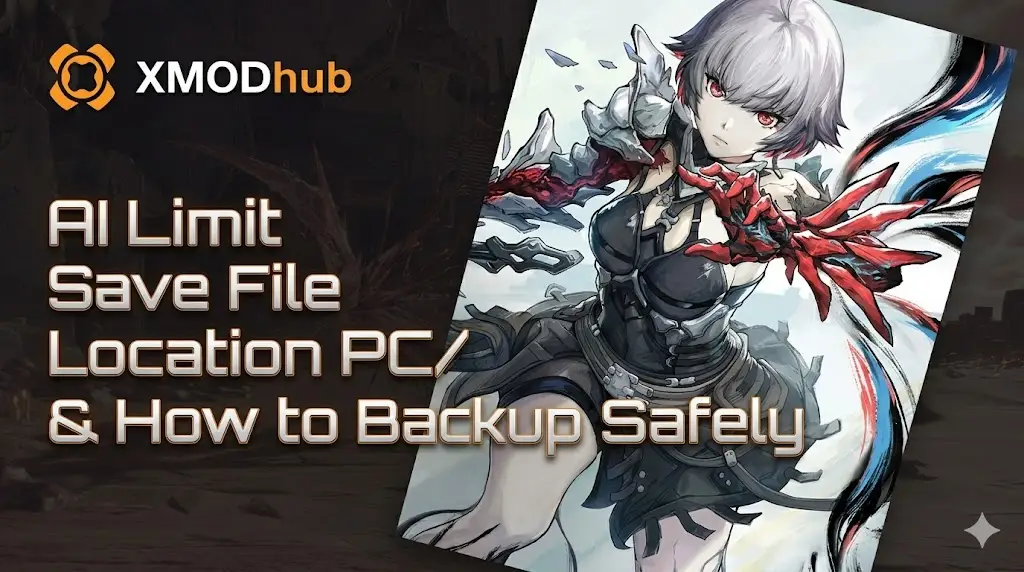 《AI LIMIT 無限機兵》藝術風格的博客頁首圖，右側展示主要女性角色，包含 XMODhub 標誌與博客標題