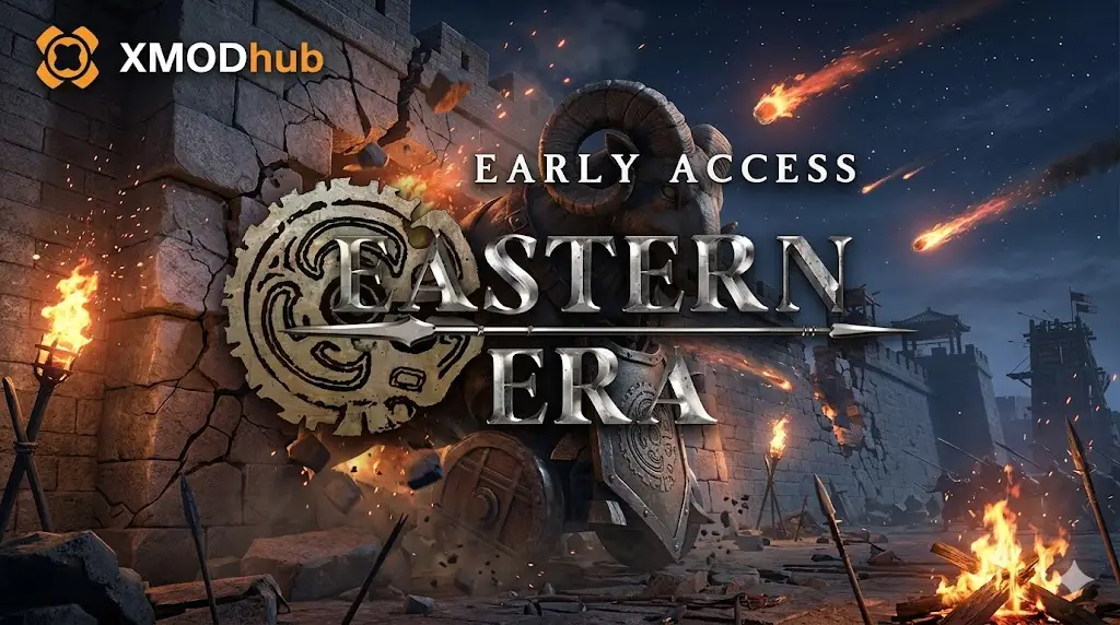 Blog header image for XMODhub, featuring a female general from the game Eastern Era in an ancient Chinese setting at night.