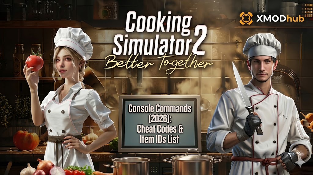 Заголовок блога в стиле игры Last Man Sitting с огромным 3D-текстом «LAST MAN SITTING» и текстом поменьше «15 ЛУЧШИХ МОДОВ В 2026 ГОДУ: ВАЖНЫЕ УЛУЧШЕНИЯ И ПРАВКИ» в хаотичном офисе. Логотип XMODhub в правом нижнем углу.