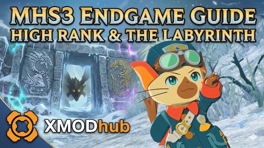 Thumbnail for an MHS3 modding guide about complete NPC swapping of male and female characters, featuring Red and Ena.