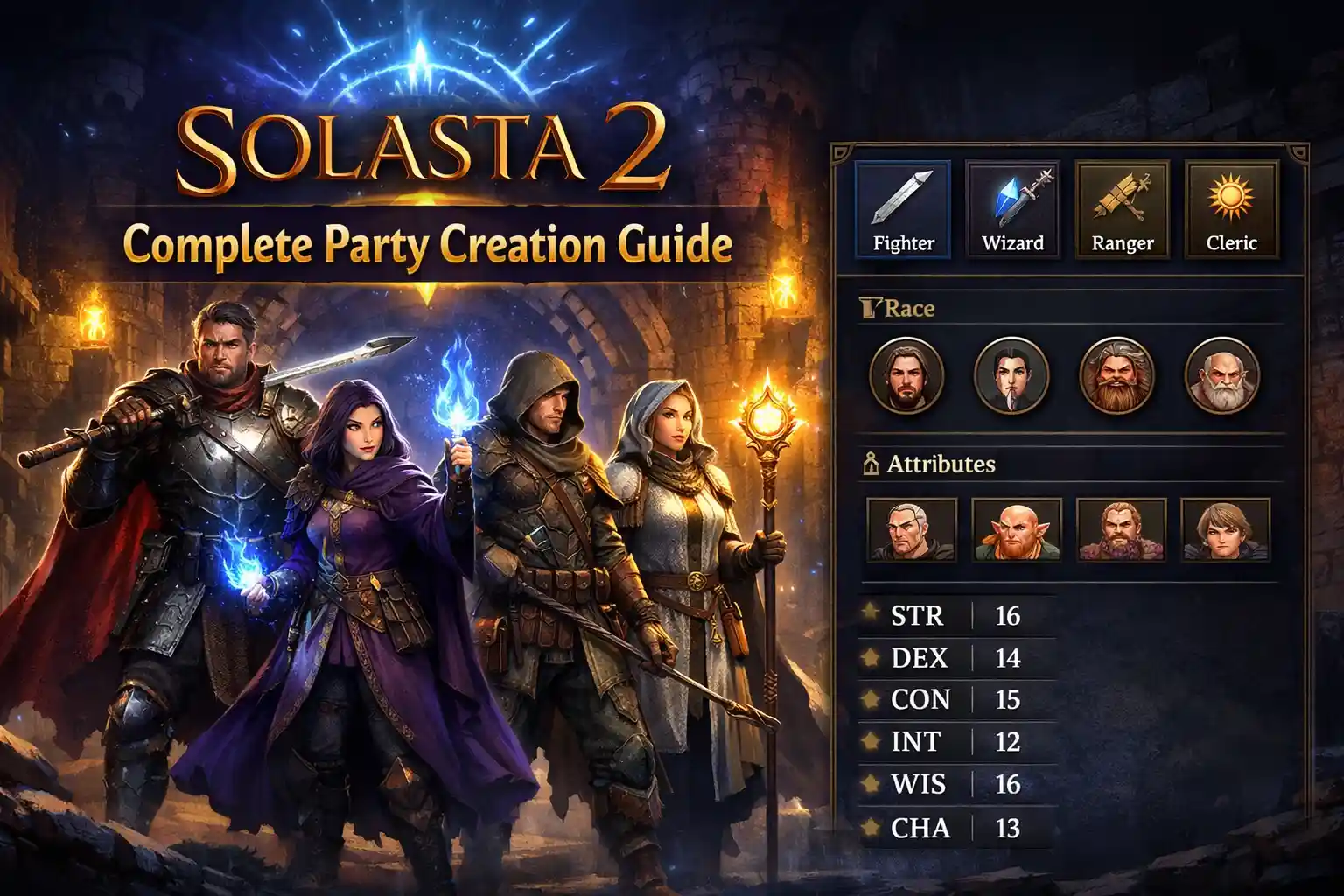 Solasta 2’s character creator: Complete Party Guide