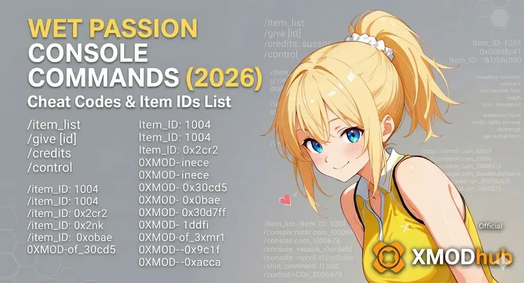 Wet Passion Console Commands 2026 Cheat Codes and Item IDs List