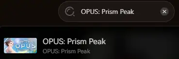 OPUS - Prism Peak search