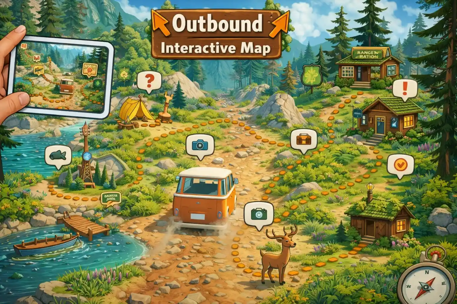 Outbound Interactive Map: All Resource & Upgrade Locations
