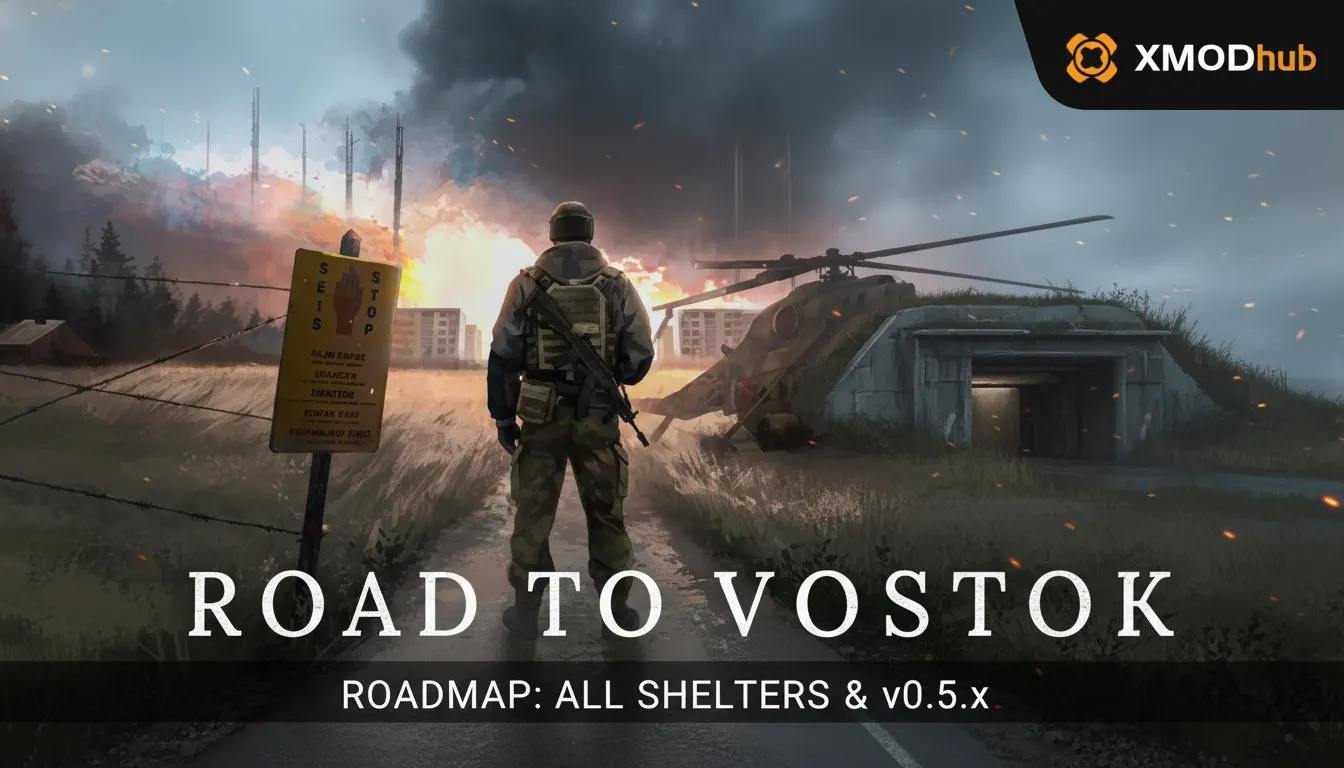 Road to Vostok Roadmap All Shelters and v0.5.x Updates