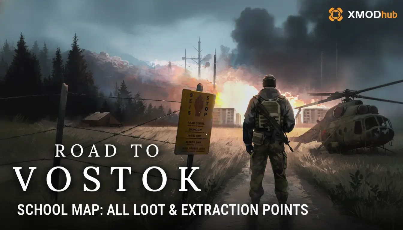 Road to Vostok School Map: All Loot & Extraction Points