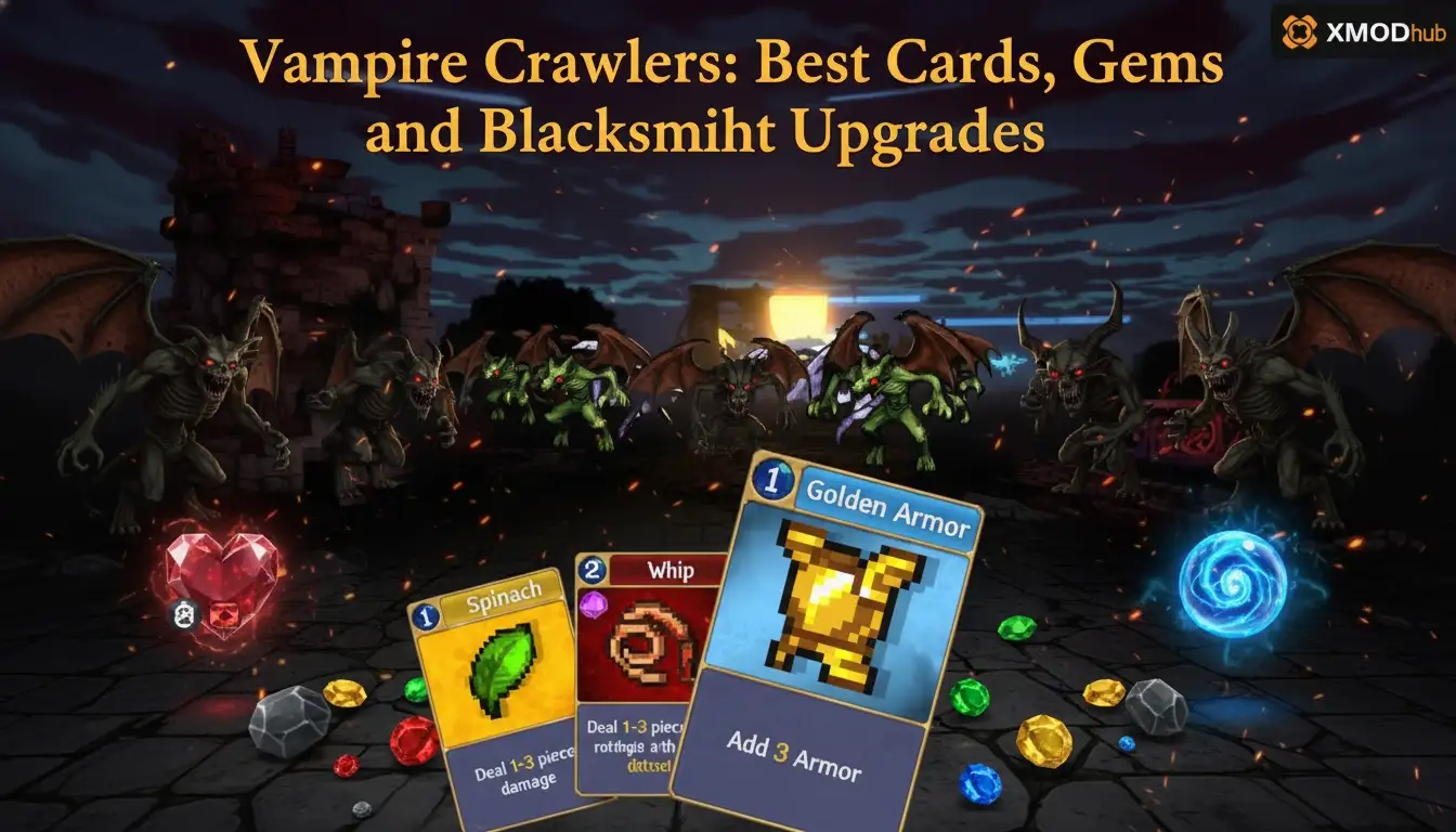 Vampire Crawlers: Best Cards, Gems, and Blacksmith Upgrades