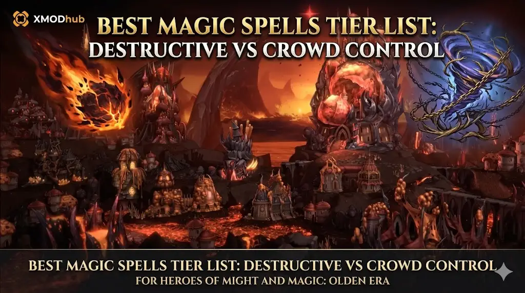 Тир-лист лучших магических заклинаний: Разрушение против Контроля толпы в Heroes of Might and Magic: Olden Era