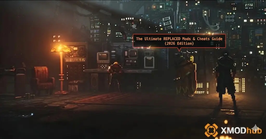 REPLACED Mods & Cheats Guide banner by XMODhub.