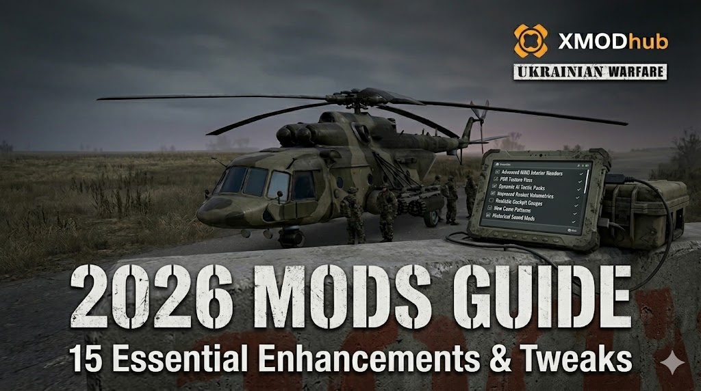 A tactical blog header for Ukrainian Warfare: Gostomel Heroes featuring a military helicopter and soldiers on a rural road. 