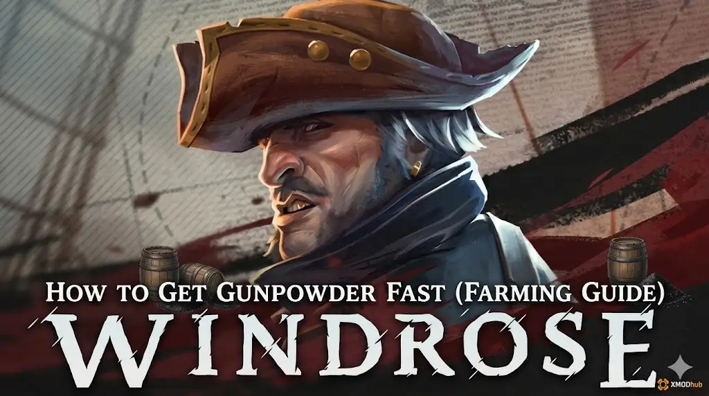Windrose game gunpowder farming guide cover
