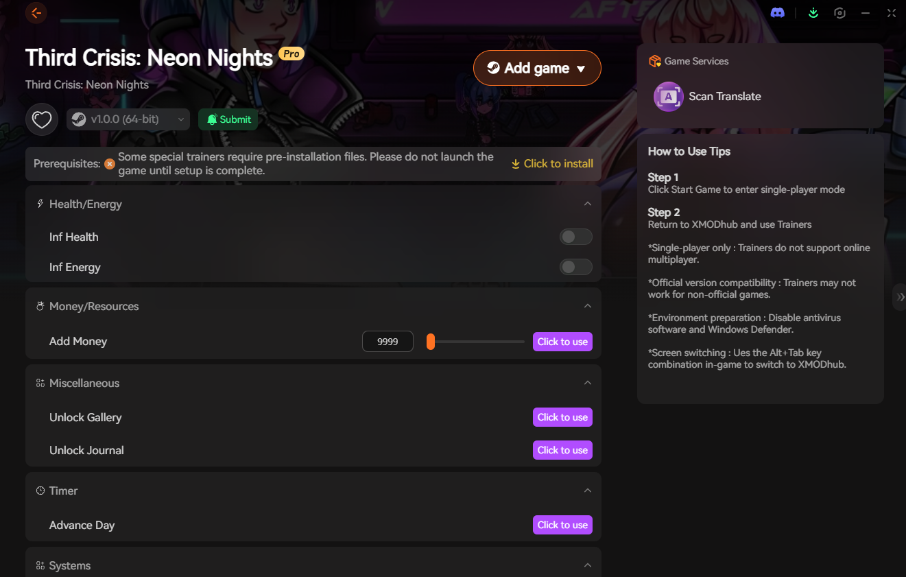 Third Crisis: Neon Nights mods