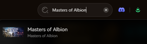 Masters of Albion search