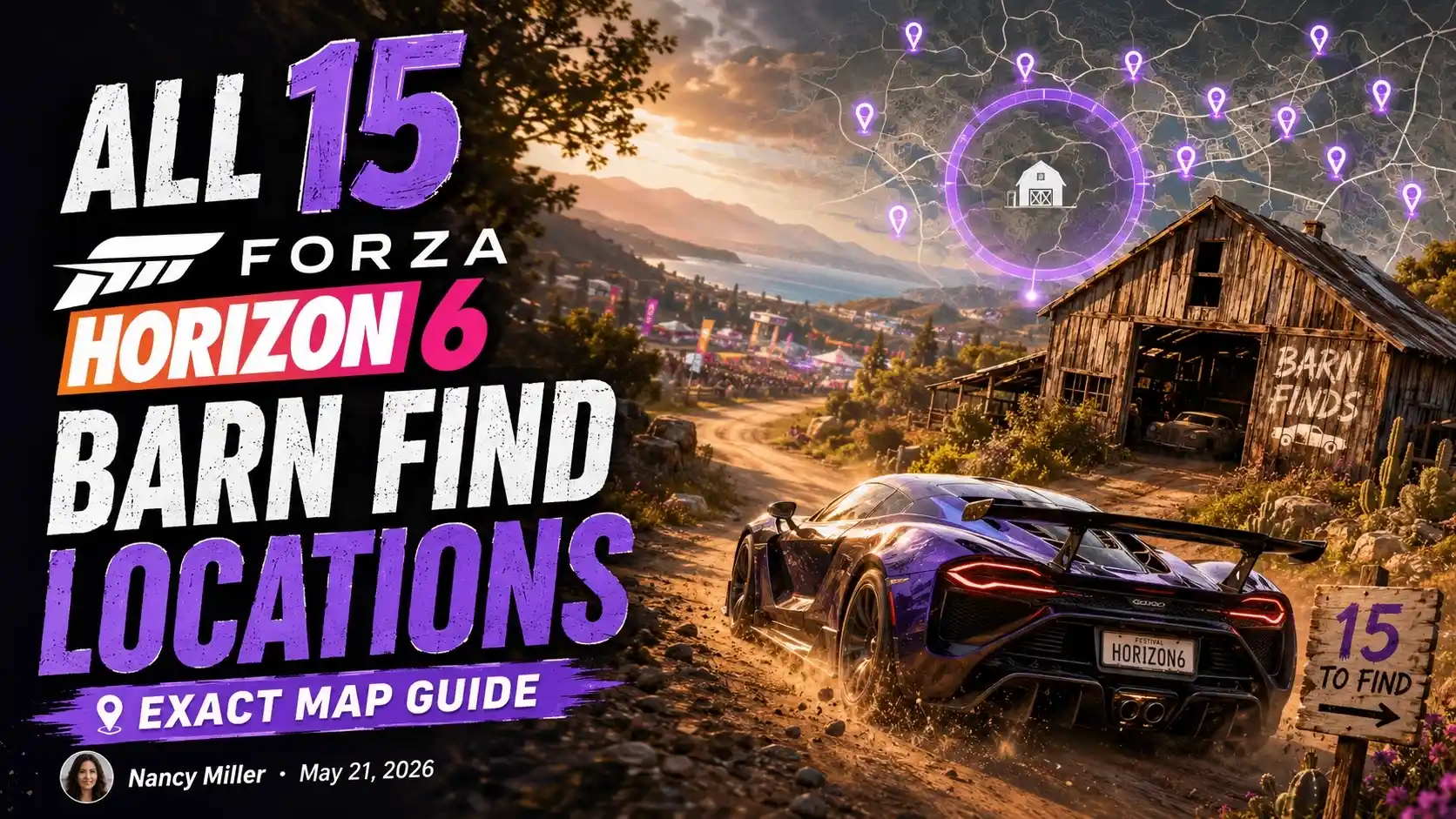 All 15 Forza Horizon 6 Barn Find Locations (Exact Map)