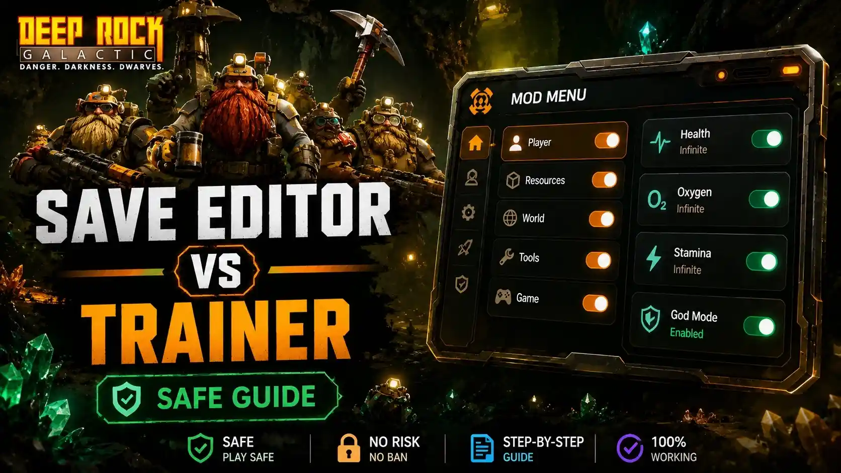 Deep Rock Galactic Save Editor vs Trainer: Safe Guide