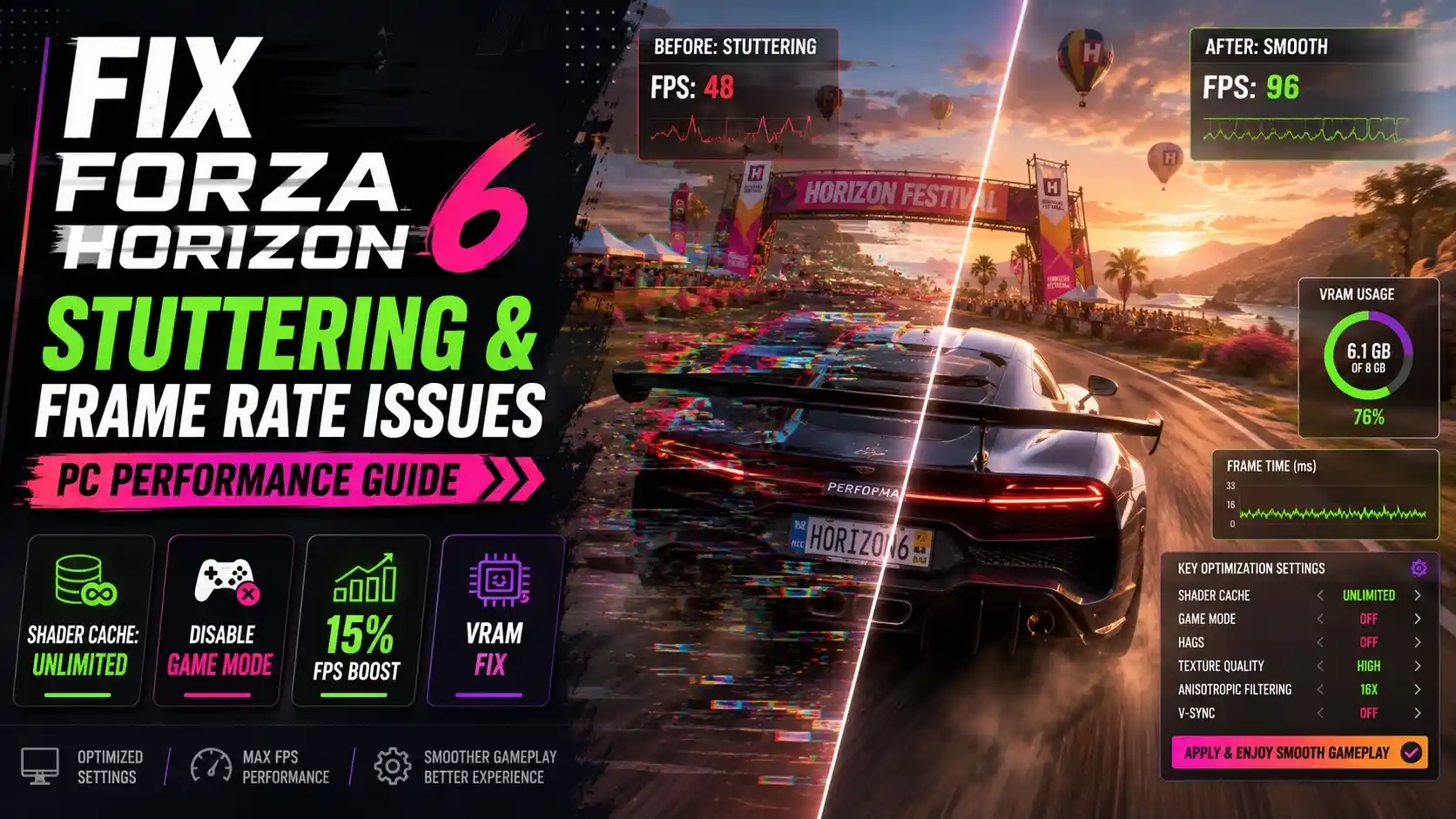 Fix Forza Horizon 6 Stuttering & Frame Rate Issues on PC