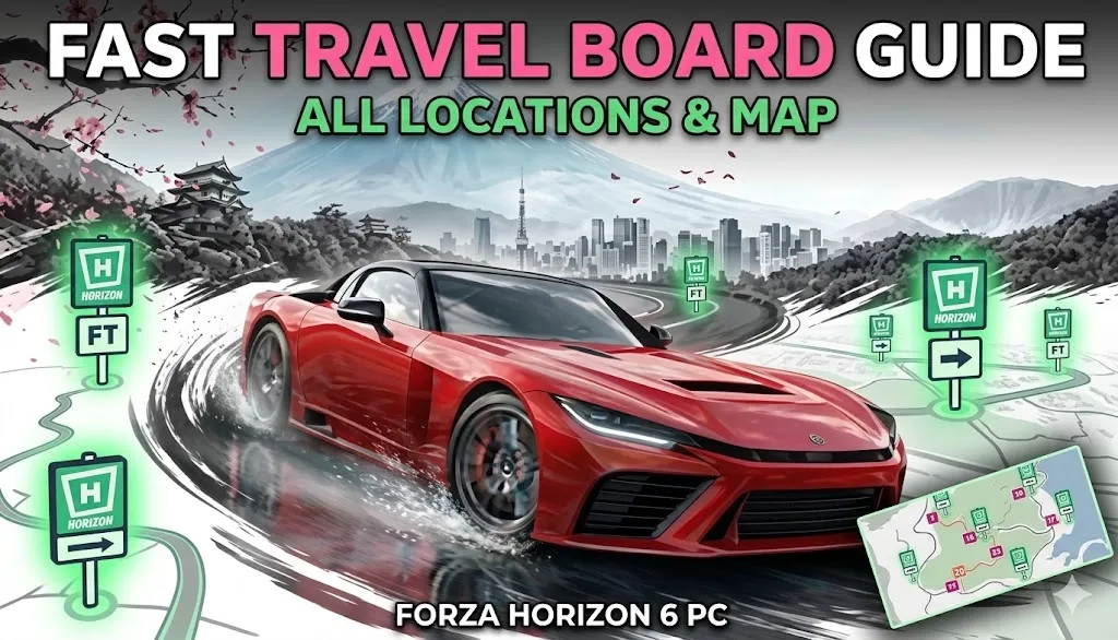 Forza Horizon 6: All Fast Travel Board Locations & Map Guide