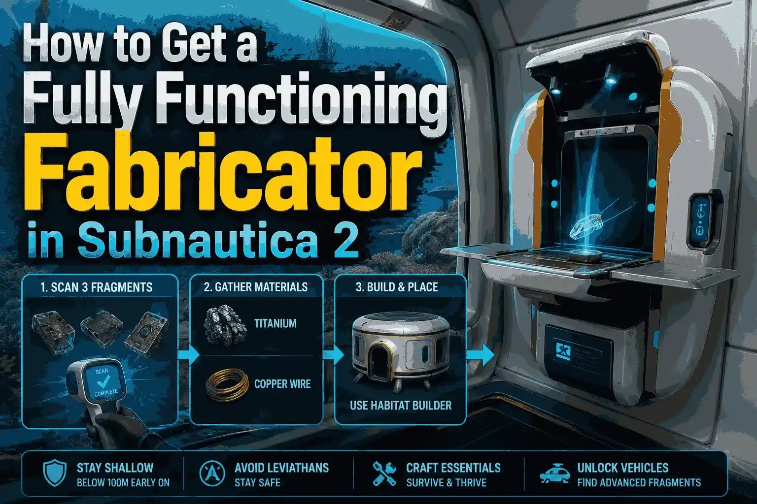 How to Get a Fully Functioning Fabricator in Subnautica 2